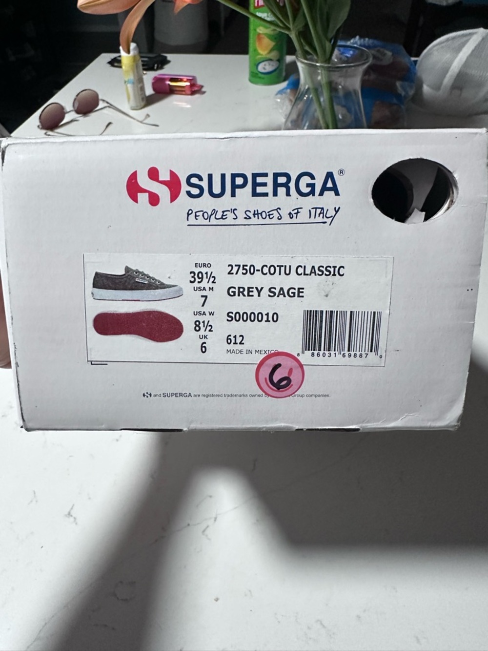 Superga Grey Canvas Low-Top Sneakers - Picture 7 of 7
